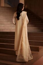 Naqshi | 3 Piece Vintage Cream Khadi Net luxury pret – Igor | Ready To Wear - Image 4