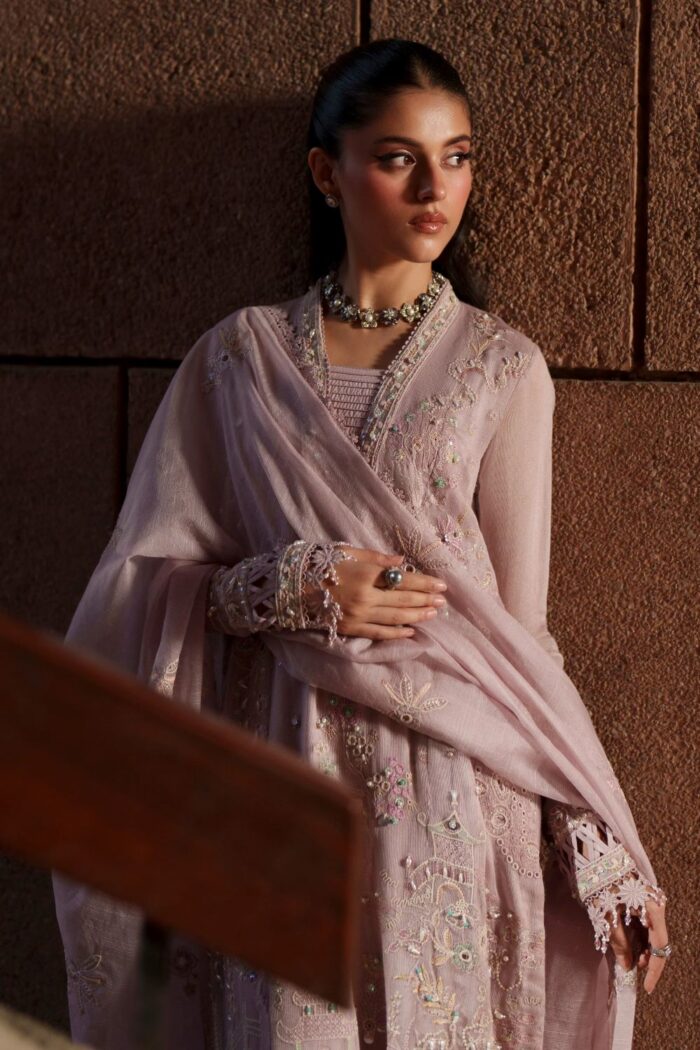 Naqshi | 3 Piece Lilac Khadi Net luxury pret – Anahi | Ready To Wear - Image 2