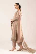 MARIA.B | 3 Piece Embroidered  Raw Silk Suit -SSF-EF26-08-Maroon | Ready To Wear - Image 6