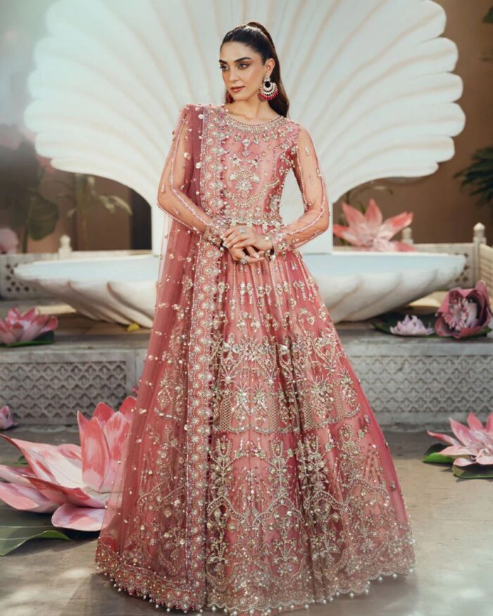 Ally's Official | 3 Piece Luxury Net lehanga Embroidered  |AR-142 ZORA | Ready To Wear - Image 2