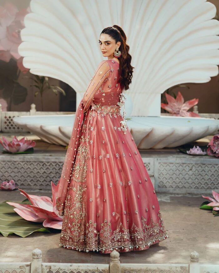 Ally's Official | 3 Piece Luxury Net lehanga Embroidered  |AR-142 ZORA | Ready To Wear - Image 4
