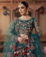 Ally's Official | 3 Piece Luxury Net Maxi Embroidered  |AR-139 RUNG | Ready To Wear - Image 4