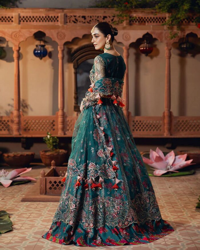 Ally's Official | 3 Piece Luxury Net Maxi Embroidered  |AR-139 RUNG | Ready To Wear - Image 5