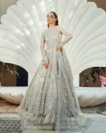 Ally's Official | 3 Piece Luxury Organza Maxi Embroidered  |AR-138 CRYSTAL | Ready To Wear - Image 2