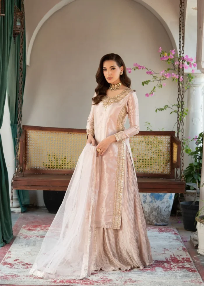 Haseens Official | 3 Piece Embroidered 	Flared lehenga - Adeen | Ready To Wear - Image 4