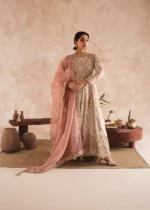 Haseens Official | 3 Piece Embroidered Long angrakha - Hooriya | Ready To Wear - Image 6