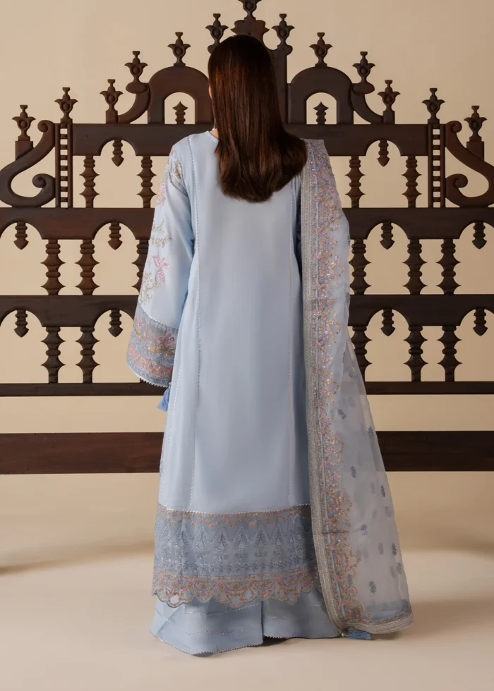 Haseens Official | 3 Piece Embroidered Straight kurta  - Mehza | Ready To Wear - Image 8