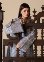 Haseens Official | 3 Piece Embroidered Straight kurta  - Mehza | Ready To Wear - Image 5