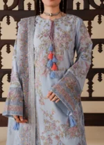 Haseens Official | 3 Piece Embroidered Straight kurta  - Mehza | Ready To Wear - Image 4