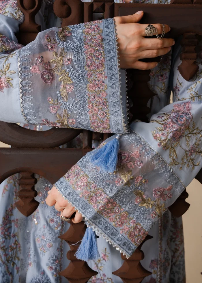 Haseens Official | 3 Piece Embroidered Straight kurta  - Mehza | Ready To Wear - Image 3