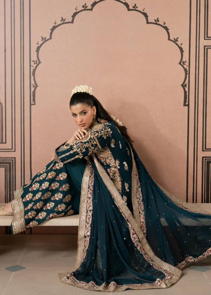 Haseens Official | 3 Piece Embroidered Floor-length pishwas  - Asrar | Ready To Wear - Image 2