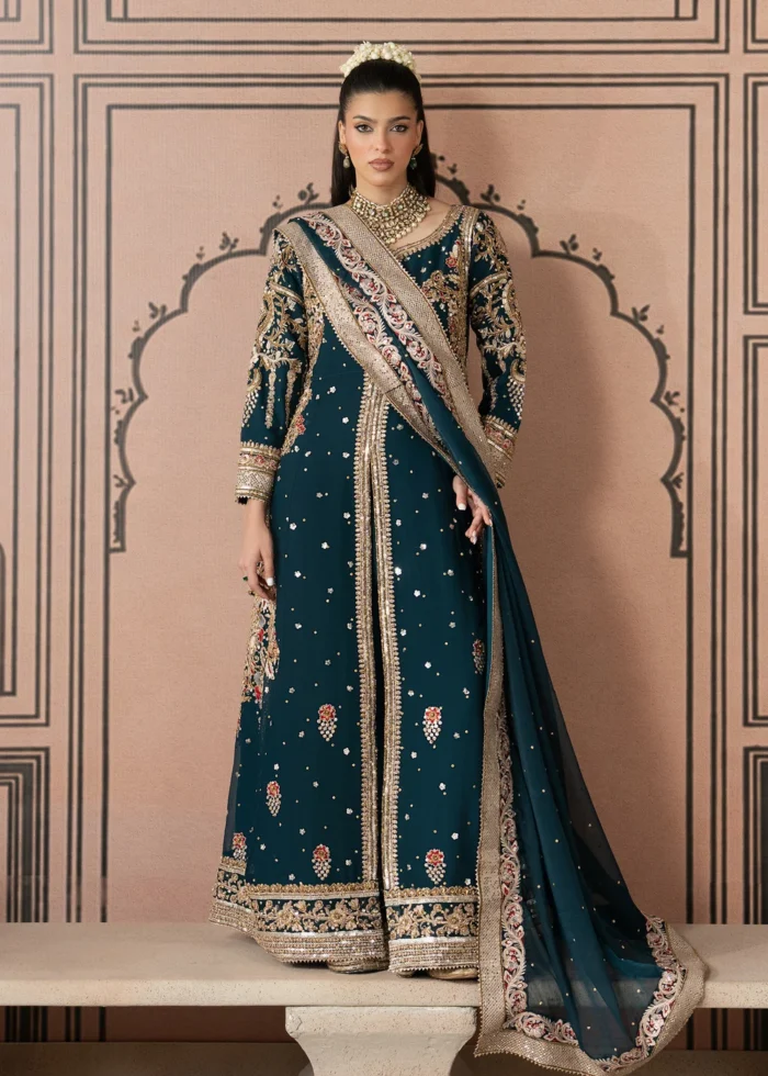 Haseens Official | 3 Piece Embroidered Floor-length pishwas  - Asrar | Ready To Wear - Image 6