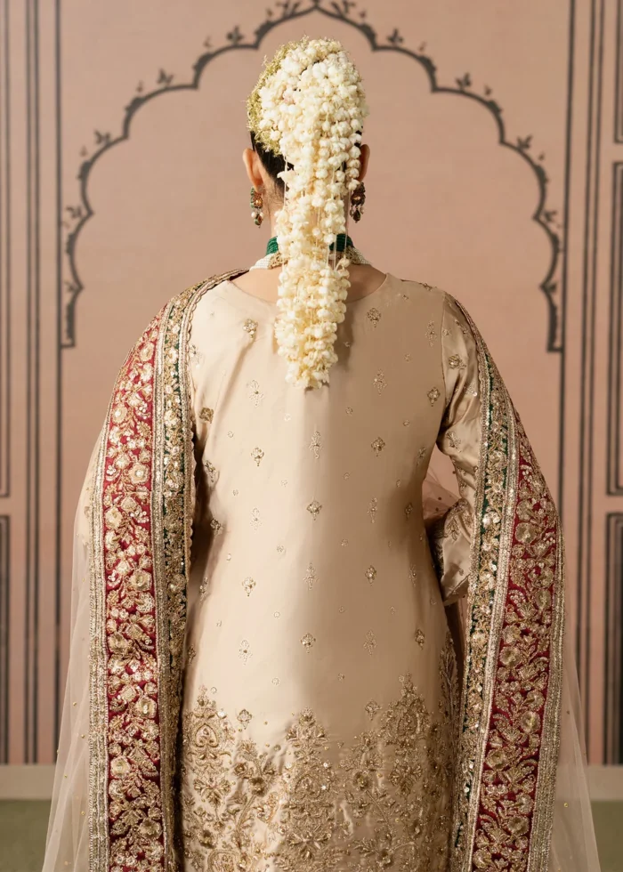 Haseens Official | 3 Piece Embroidered Kurti Flared gharara  - Insiya | Ready To Wear - Image 6