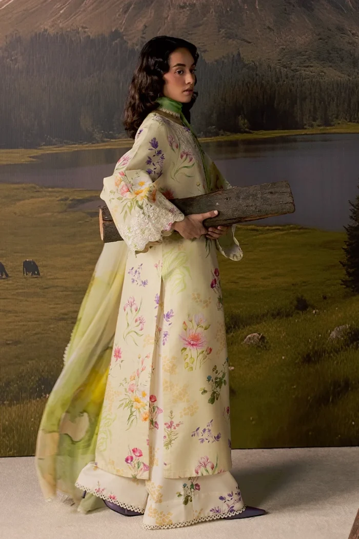 Vanya | 3 Piece Dobby Lawn/Cambric/Poly Chiffon - SM-026 | Ready To Wear - Image 6