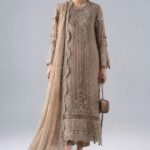 3 Piece Embroidered Chiffon Suit