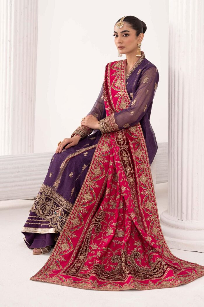 MARIA.B | 3 Piece Embroidered Zari Net Suit | Ready To Wear - Image 3