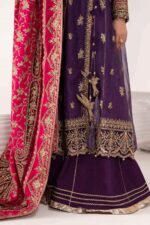 MARIA.B | 3 Piece Embroidered Zari Net Suit | Ready To Wear - Image 4