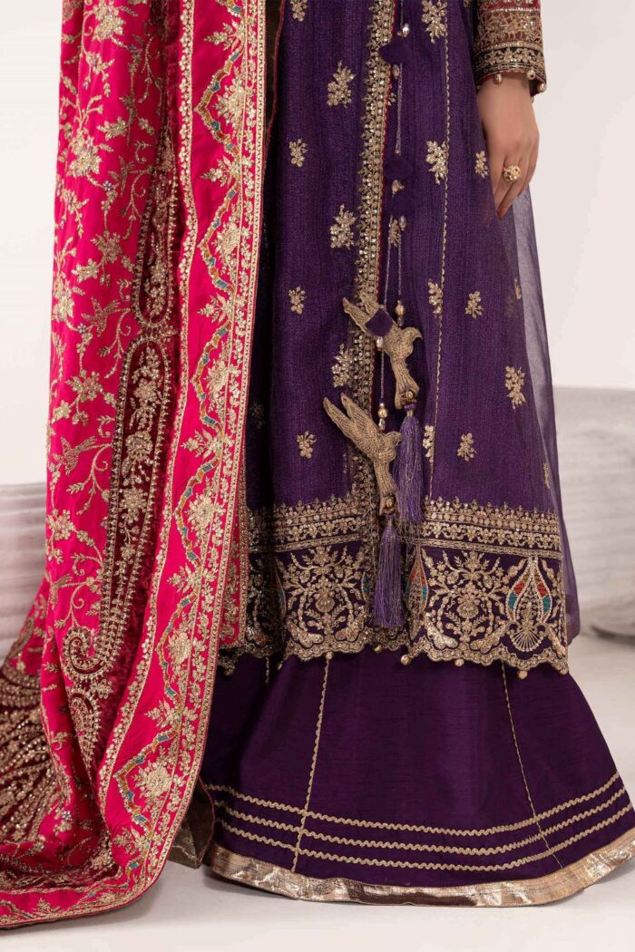 MARIA.B | 3 Piece Embroidered Zari Net Suit | Ready To Wear - Image 4